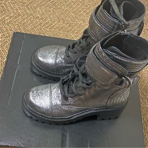 DKNY Basia Buckled Combat boots 5